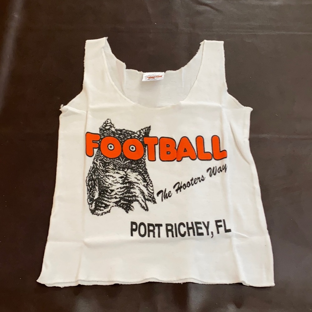 Vintage Hooters Football Uniform top Football “The Hooters Way Port Richey, Fl